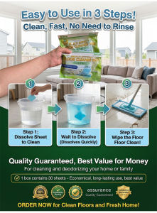 Multipurpose Floor Cleaning Pad/Floor Cleaner Tablet/Deep Cleaning Deodorizing Pad/Home Office School/Family Use/For All Ages/Anti-Mold