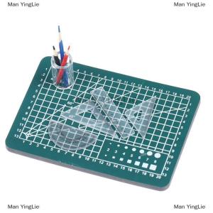 [COD] Man YingLie 1:12 Dollhouse Miniature Cutting Mat Ruler Pencil Pen Holder Set Doll Home Decor