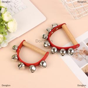 [COD] Donglon Handbell Hand Bells With 5pcs 7pcs Jingle Bells Wood Handle Musical Instrument Bell Toy Gift For School Music Class Home Daycare