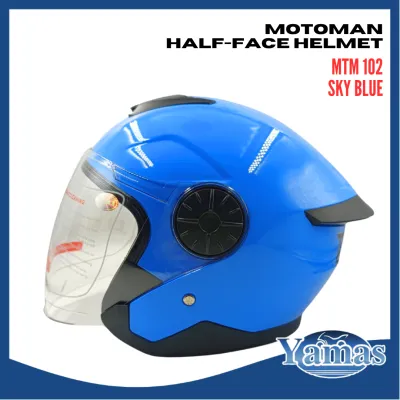 MOTOMAN HALF FACE HELMET MTM-102 MOTORCYCLE PROTECTIVE GEARS YAMAS