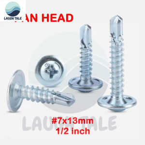 COD 500PCS/BOX Pan Head Screw For Metal Panhead Screw Self Tapping Metal Screw Job Screw Cross recessed washer head screw 1/2inch 5/8inch 3/4 inch 1inch