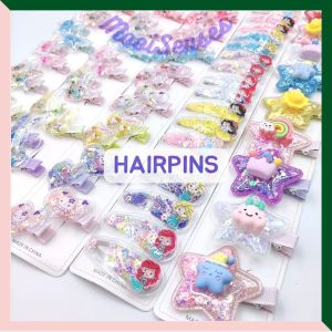 Kids Hairpin Hair Pins Cute Kitty Princess Hair Accessories BB Clip KT猫 公主可爱发夹边夹 拜拜夹 压夹