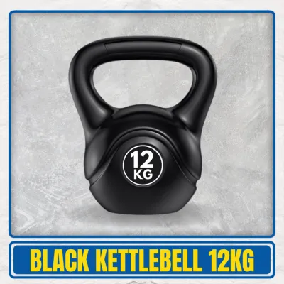 Black Dumbbell Kettlebell for Men & Women/ 10kg-20kg Home Gym Full Body Workout Fitness Exercises