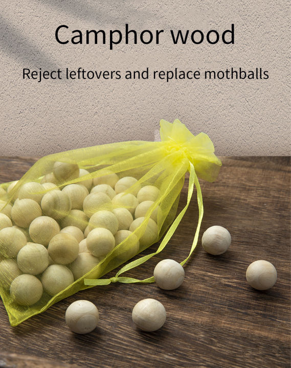 50Pcs/Pack Fragrant Moth Balls Cedar Wood Camphor Mothball Insect