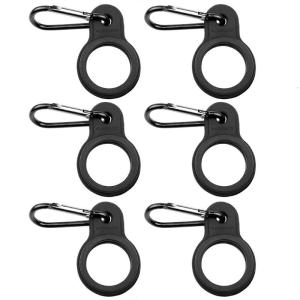 6 cái chai nước bằng Silicone cho tàu sân bay chai đi bộ kẹp giữ móc với Carabiner cho xe đạp cắm trại đi du lịch ngoài trời