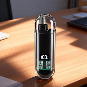 Máy Tỉa Lông Mũi Đầu Dao Kép Xoay 360 Độ Máy Cắt Lông Mũi Tai Sạc Có LED Báo Pin Nhỏ Gọn Tiện Lợi