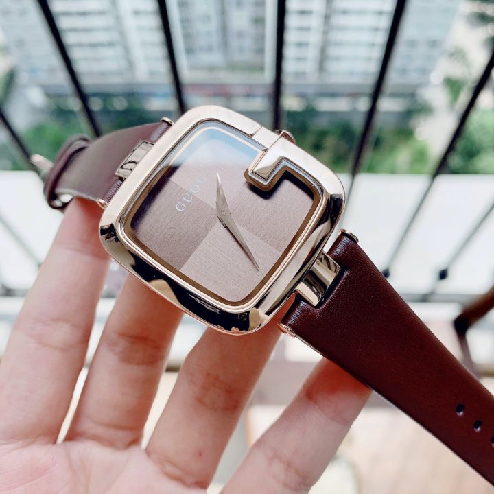 Guou 8190 Guou Watch Price Đồng Hồ Nữ GUOU 8190 Mặt Vuông Dây Da