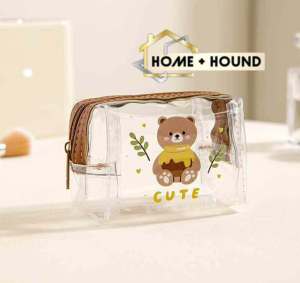 HOME+HOUND Transparent PVC Mini Portable Storage Bag Multifunctional Cute Animal Print Purse For Travel
