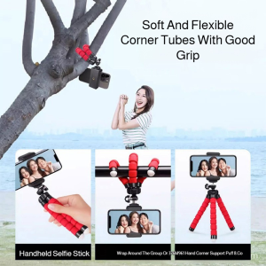 Cell Phone Holder Lightweight and Sturdy Octopus Cell Phone Clamps Non-slip Mini Likes to Take Pictures