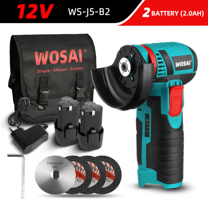 WOSAI 12V Brushless Angle Grinder 19500RPM Electric Polishing Grinding ...