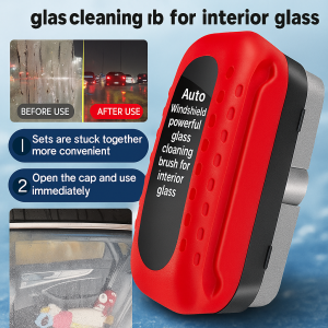 Powerful Stain Removal Car Glass Oil Film Cleaning Brush for Car Owners Safe Driving Cleans Various Home Glass Surfaces