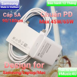 Củ sạc siêu nhanh Samsung PD 45W 65W TypeC cho S20 S21 S22 Note 20 Note 10 Plus Tuấn Hà Store