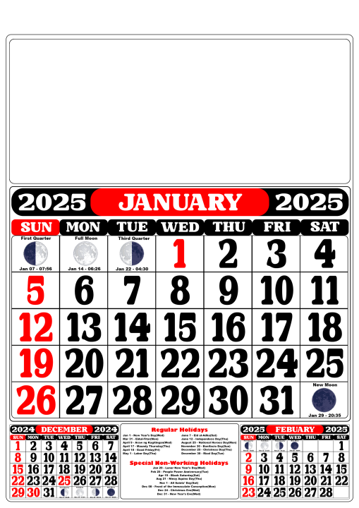 2025 Commercial Calendar LONG SIZE Lazada PH