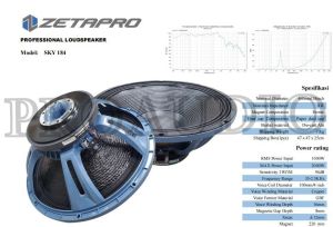 Speaker Zetapro 18 Inch Zetapro SKY 184 SKY-184 SKY184 Biru Original