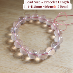 Natural Starlight Rose Quartz Bracelet | Love • Energy Healing • Calming Crystal Jewelry | Handmade Gemstone Bracelet for Women Positivity & Self-Love