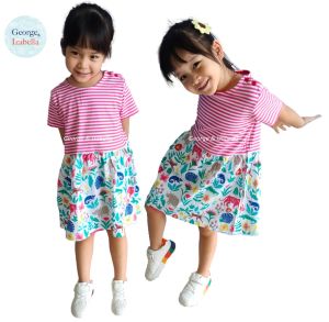 George & Izabella - Girl Cotton Dress/ Kids Dress/ Girl Clothing/ Baju Budak Perempuan