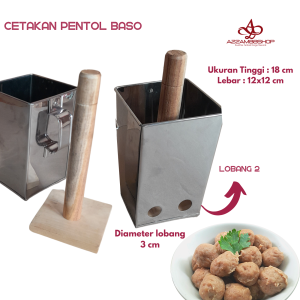 Cetakan Pentol Bakso Model Kotak Gratis Spatula Plastik