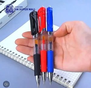 【SM Mall】3pcs Gel Pen Set 0.5mm Fine Point Quick Dry Ink Pens Assorted Black Blue Red For School Office Supplies Journaling Drawing Smooth Writing Ballpen