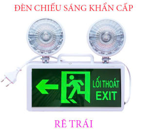 ĐÈN SỰ CỐ( RẼ TRÁI ) ( RẼ PHẢI ) KẾT HỢP EXIT LED - KHẨN CẤP EMERGENCY