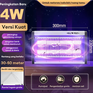 【Garansi 30 tahun】Insect Killer 8W outdoor lampu perangkap nyamuk LED mosquito killer lalat bug zapper lampu led rumah