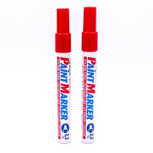 ปากกาเขียนยาง ปากกาเพ้นท์ ชุด 2 ด้าม (สีแดง) แต้มทะเบียนรถ ญี่ปุ่น เขียนเหล็ก โลหะ อาร์ทไลน์ หัวกลม ขนาด 2.3 มม. แต้มสีล้อรถ-ยางรถยนต์ คุณภาพสูง