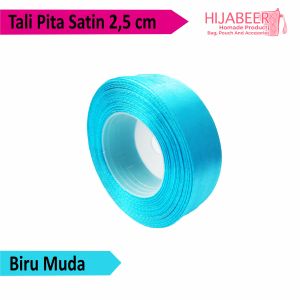 Pita Satin / Tali Pita Satin Polos Warna Roll 22 Yard Lebar 25 cm