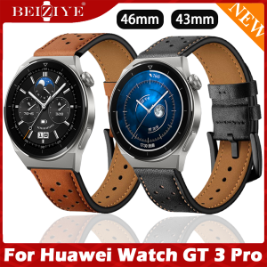 Dây đeo đồng hồ da cho đồng hồ For Huawei Dây đeo GT 3 Pro 46mm 43mm Khóa thép không gỉ Dây đeo đồng hồ For Huawei Dây đeo GT3 Pro Dây đeo đồng hồ Chất lượng cao Dây đeo cổ tay Dây đeo For huawei gt 3 pro
