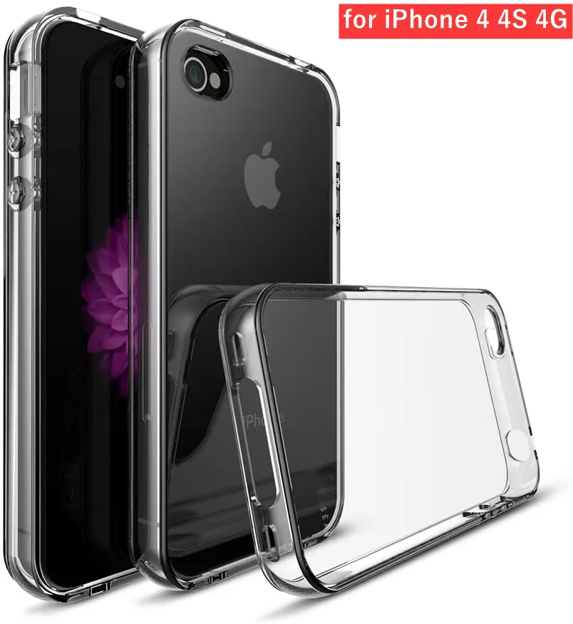 For Apple iPhone 4S Soft Silicon Gel Bumper Cushion Crystal