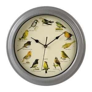 FFBH Cuckoo round wall clock with cuckoo call on the hour Christmas-themed wall clock with music 9H4B3