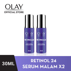 Olay Regenerist Retinol 24 Night Serum Skincare Antiaging 30ml - Isi 2