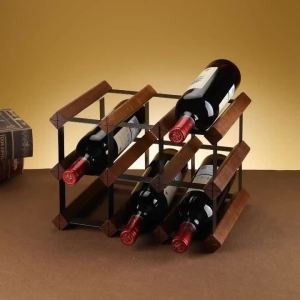 xpkQ Solid Wood Wine Rack Sturdy Smooth Space-saving Wine Bottle Rack Vintage Wear-resistant Wine Holders Creative Barware Storage 2Z6B7