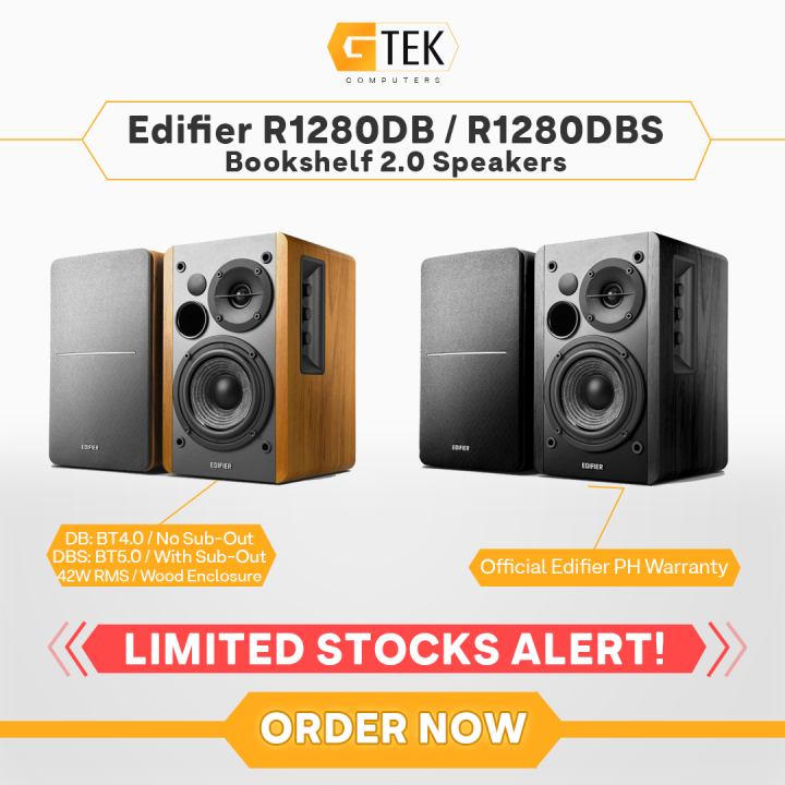 Edifier R1280DB / R1280DBS 2.0 Bookshelf Speakers | Lazada PH