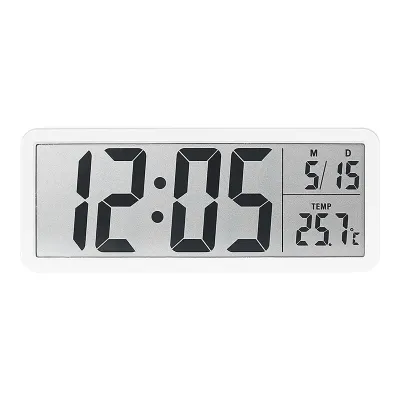 Battery Powered LCD Digital Wall Clock Time Week Date & Temp Display Desktop Table Clock 12/24H LCD Clock For Bedroom Home Decor ☀0408x