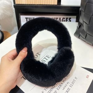 Ear Muffs For Women Winter EarWarmers Soft Warm Cable Furry Real Rex Rabbit Ear Covers For Cold Weather2026