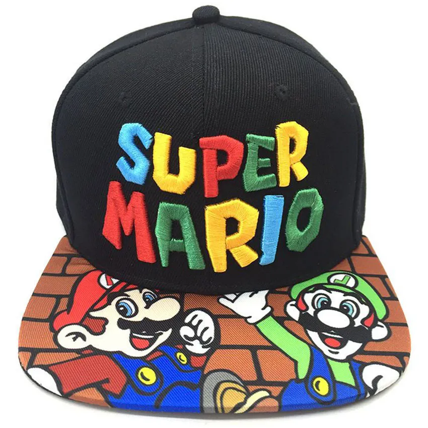 Super Mario Bros Hat Mario Luigi Cap Cosplay Sport Wear Red Green