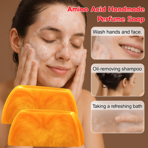 JoyceLab Amino Acid Handmade Perfume Gold Essential Oil Soap Anti-Mite Natural Whitening Soap Body Brighten White Care Oil Soap