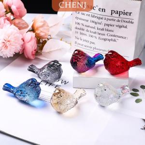 [COD] CHENJ ตุ๊กตานกของขวัญนกสำหรับคนรักนกแก้วคริสตัลรูปสัตว์ของสะสมสำหรับตกแต่งชั้นวางของในบ้าน