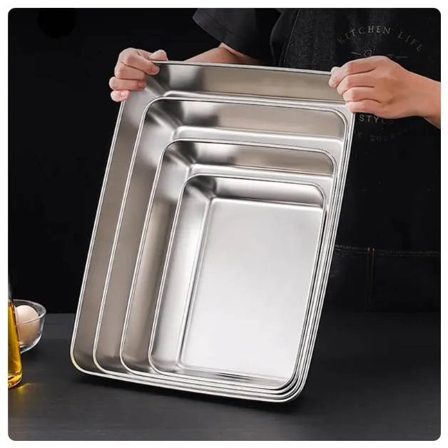 BroBabba%20Stainless%20Steel%20Loyang%20Rectangular%20Bakeware%20Nonstick%20PansFruit%20Bread%20Storage%20Trays%20Plate%20Kitchen%20Deep%20-%20Image%202