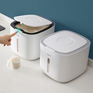 Rice Storage Box Kitchen Rice Container 10KG Rice Dispenser Rice Bucket Food Dispenser