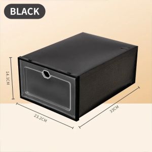 (HOME+) Multiple Colour PP Foldable Plastic Easy To Keep Shoe Box Stackable Colorful