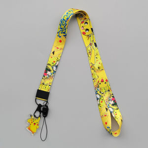 【𝗥𝗲𝗮𝗱𝘆 𝗦𝘁𝗼𝗰𝗸】Pokemon Pikachu Anime Lanyard Neck Strap Card Holder ID Key Chain Phone Charm Chain Anti-lost Decoration