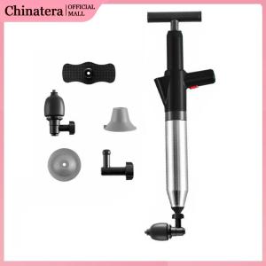 Manual Sink Plunger Stainless Steel Pipeline Clogged Remover Universal High-pressure Accessories for Bathroom Shower Bathtub