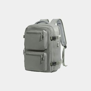 PRIMEPICKGLOBAL Carry on Travel Backpack with Shoes Storage Multi-pockets Luggage Bag Solid Color Business Trip Satchel Outdoor Essentials