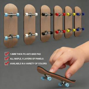 Vixplorn Finger Skateboard with Bearings Adults/Kids Maple Wood Deck Fingertip Skateboard Decompression Toys