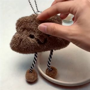 Soft Cloud Scallop Plush Charm Dreamy Seashell Keychain Dangly Bag Accessory