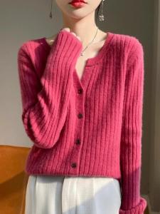 Autumn Winter 2026 Women Cardigans O-neck Solid Sweater Spring Long Sleeve Single Breasted Soft Knit Fashion Korean Warm Jumper2026