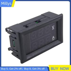 Millys Dc 0-100V 10A kỹ thuật số vôn kế Ampe kế hiển thị kép Điện áp Detector hiện tại Meter Bảng điều chỉnh Amp Volt đo 0.28 Red Blue LED