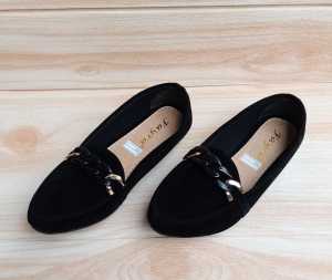 TITO-flat shoes wanita sepatu wanita sepatu balet wanita sepatu sol karet variasi rantai hitam terbaru sepatu perempuan sepatu cewek