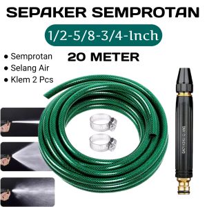Sepaket Selang Semprotan Cuci Motor dan Mobil Selang Air 20 Meter Anti Lumut Serat Benang Selang Taman Perkebunan