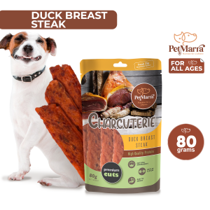 PetMarra Charcuterie Dog Treats Duck Breast Steak Flavor 80g dogs puppies puppy pet food snack treat snacks